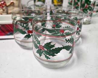 Christmas Holly Glasses