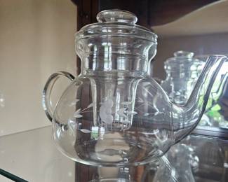 Cornflower Glass Teapot