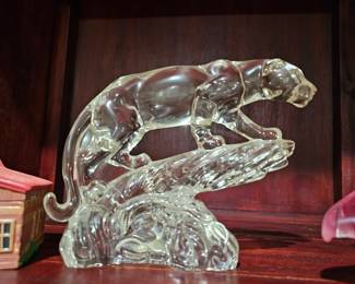 24% Lead Crystal JAGUAR Figurine NEW Collectible Princess House #899 