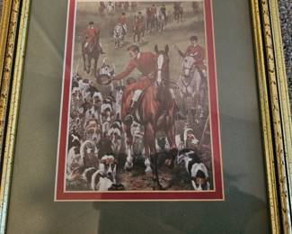 Framed Fox Hunt Picture 