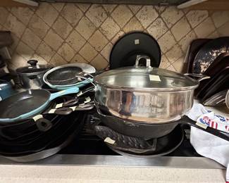 Cast iron, stainless and Pampered Chef