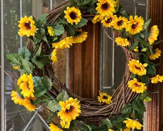 Sunflower door wreath