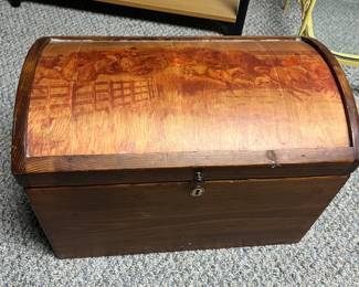 Wood box with horse scene