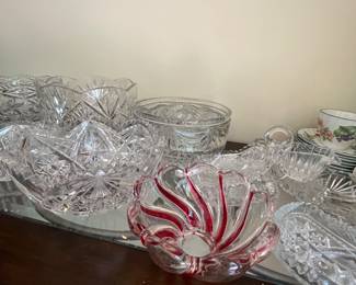 Cut glass and other glasswares