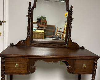 Antique wood vanity
