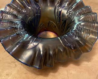 Vintage Fenton Carnival Glass Jack N Pulpit, Purple/Gold SMALL