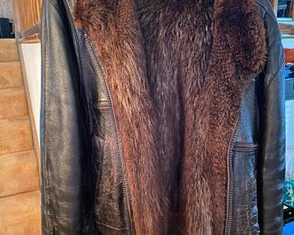 Leather Jacket with Mink