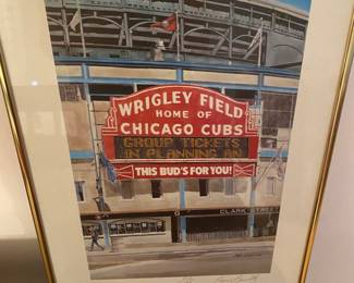 Wrigley Field Signed Print