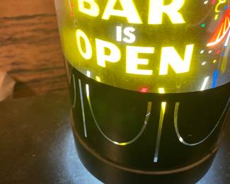 Bar is Open!! Lighted Sign