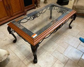 Slate Glass Accent Coffee Table