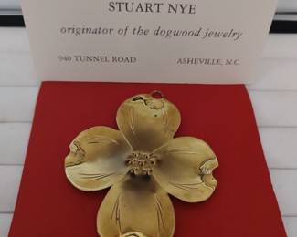 Stuart Nye Hand-wrought Sterling Dogwood Pendant