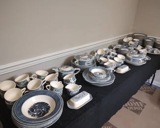 Currier & Ives Blue Transferware