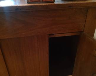 Antique Burl Walnut Desk w/hidden access