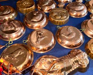 Vintage copper molds 