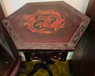 6 SIDED ANTIQUE TABLE