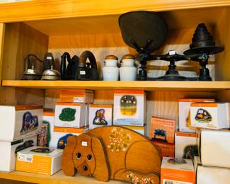 ANTIQUE SCALE, SAD IRONS, BELLS