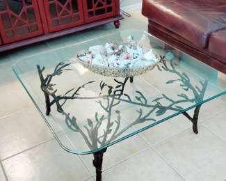 RARE MID CENTURY  80'S Handcrafted Wrought Iron "Tree Branch" Coffee Table In The Style of Giacometti, AgileStyle