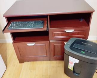 COMPUTER DESK, SHREDDER