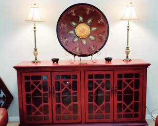 VINTAGE ORIENTAL CABINET & DECOR