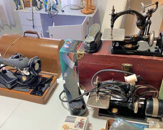 Vintage Singer and 2-Wilcox & Gibbs Automatic Sewing Machines