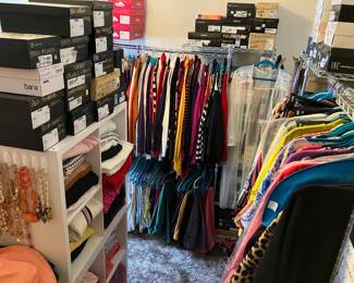 Over 100 pair of quality New & Gently Used Dress Shoes; Vintage Clothing some New w/ tags