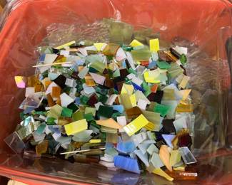 Mosaic stained glass pieces