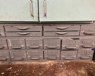 Vintage Metal Cabinet with drawers