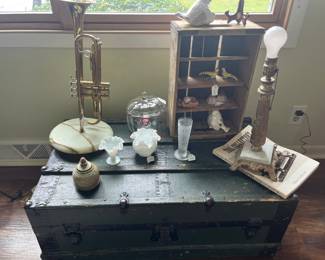 1 of 2 Antique trunks