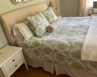 King Size Bed and Pair of 2 drawer nightstands