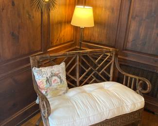 2 of 2 Rattan Benches