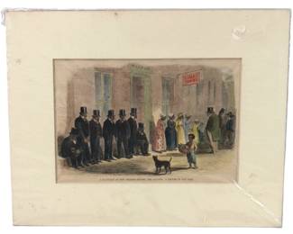 Harper's Weekly Original Hand Colored Civil War Engraving, "A Slave-Pen At New Orleans"