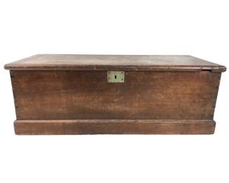 Antique Wood Toolbox With Dovetailed Joints