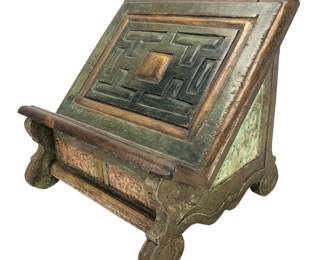 Vintage Carved Wood Lectern Stand