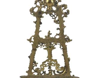 Brass Rococo Revival Style Table Top Art Easel