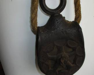 Vintage Cast Iron Pulley 