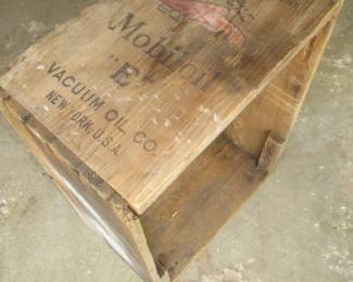 Antique Mobil Oil Crate  