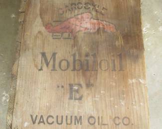 Antique Mobil Oil Crate  