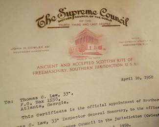 1950 Supreme Council Letterhead
