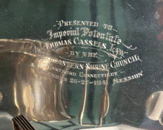 Imperial Potentate Silver Platter. BEAUTIFUL!