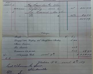 1871 receipt for sale of 3 bales of cotton 