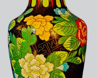 Brass and Enamel oriental vase