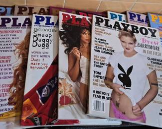 Playboy 1995 Collection Farrah Fawcett Snoop Dog Interview And More 12 Magazines