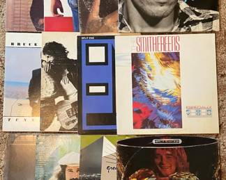 12 Vinyl Records Of Bruce Springsteen Rod Steward And Others