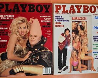 Playboy 1993 Jerry Seinfeld And Dan Aykroyd Conehead Collectable Issues 2 Magazines