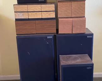 Vintage CDs Holder Speakerlab Speakers Onkyo Stereo Receiver