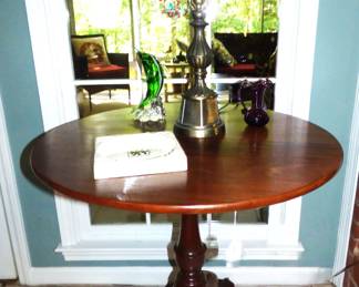 Flip-Top Table, Stained Glass Lamp