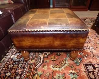 Leather ottoman