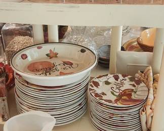 Fall china and glasses