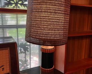 Vintage lamp with custom lamp shade
