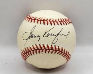 SANDY KOUFAX AND GOOGE GOSSAGE SIGNED BASEBALL